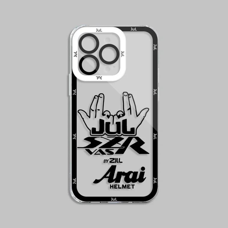Coque de protection transparente compatible iPhone JUL