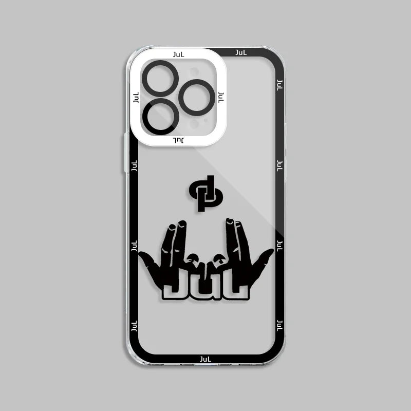 Coque de protection transparente compatible iPhone JUL