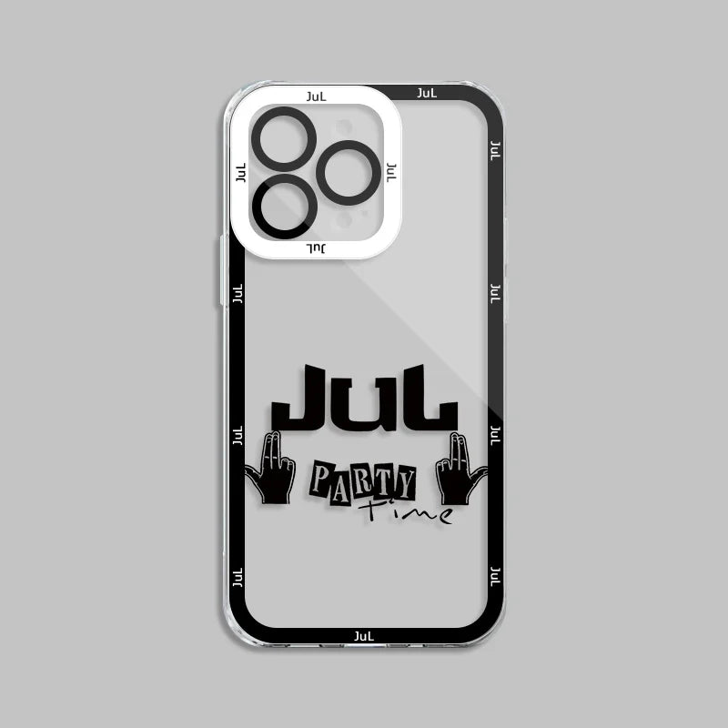 Coque de protection transparente compatible iPhone JUL