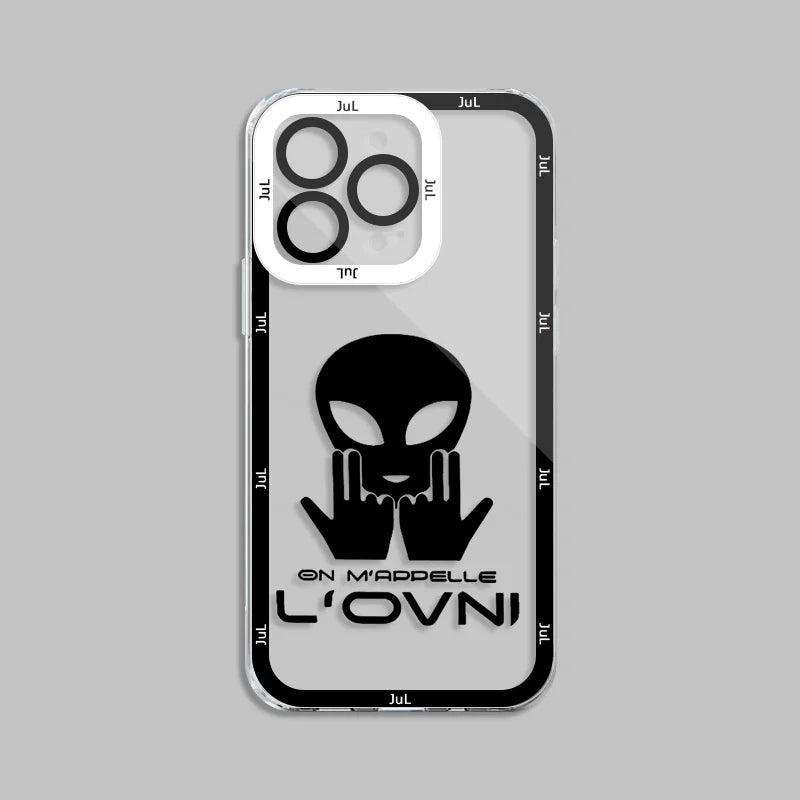Coque de protection transparente compatible iPhone JUL