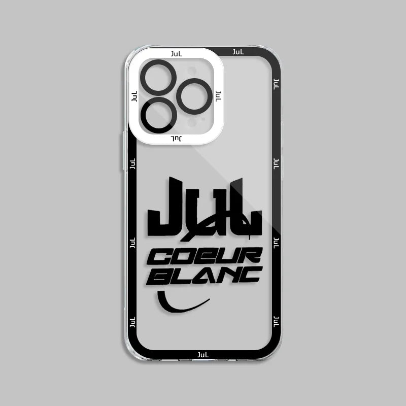 Coque de protection transparente compatible iPhone JUL